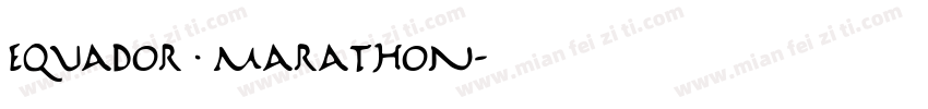 Equador Marathon字体转换